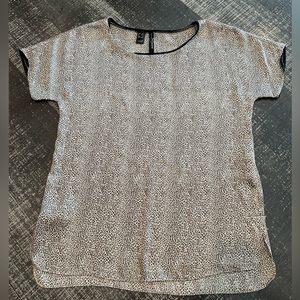 Mango Animal Print Loose-fit Satin T-Shirt